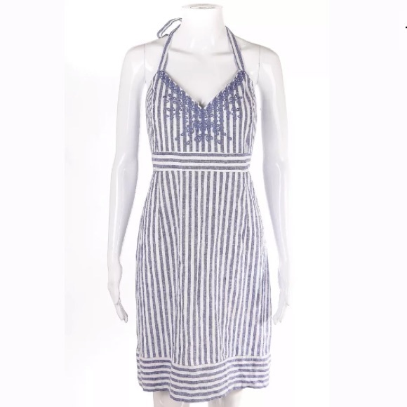 vineyard vines blue and white dress